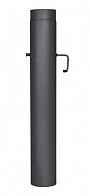 картинка Труба 1 м с шибером черный d180 2 мм КПД