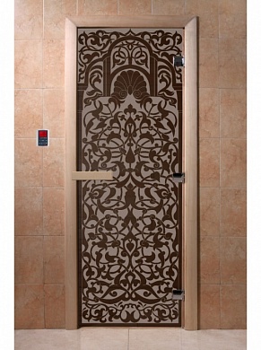 картинка Дверь  "Флоренция черный жемчуг" для бани и сауны